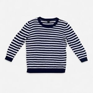 Theory linen Navy & white striped top
